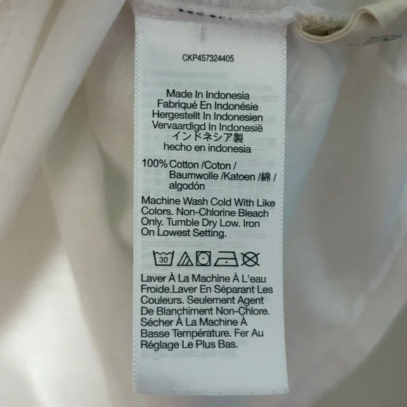 3 for $25! Madewell White V-Neck Women’s Basic Tee, size M - Picture 3 of 5